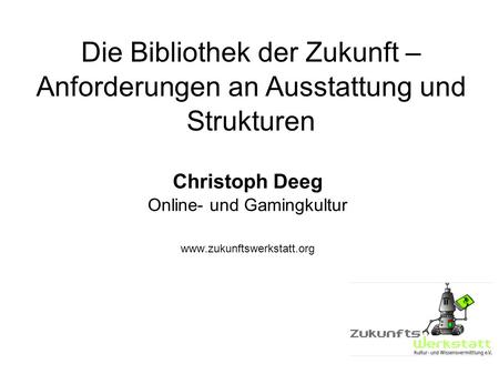 Christoph Deeg Online- und Gamingkultur