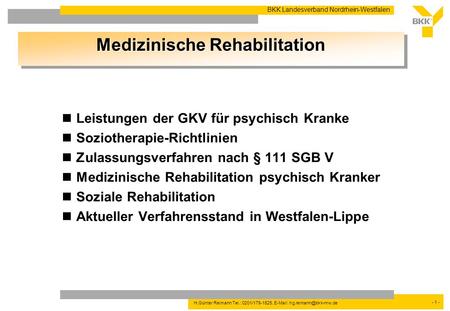 Medizinische Rehabilitation