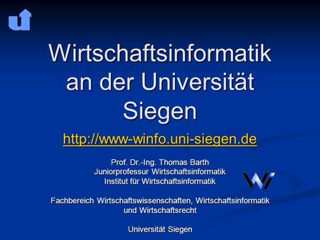 Wirtschaftsinformatik an der Universität Siegen