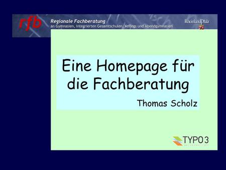 Eine Homepage für die Fachberatung Thomas Scholz.