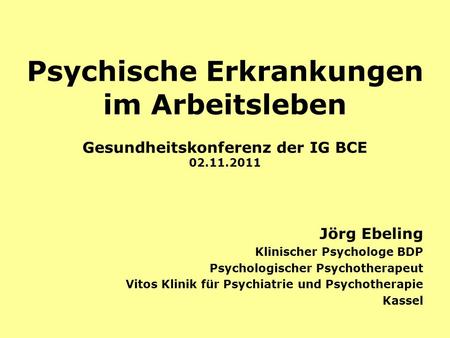 Jörg Ebeling Klinischer Psychologe BDP Psychologischer Psychotherapeut