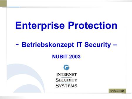 Enterprise Protection Betriebskonzept IT Security –