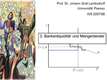 F FnFn z Prof. Dr. Johann Graf Lambsdorff Universität Passau WS 2007/08 3. Bankenliquidität und Mengentender.