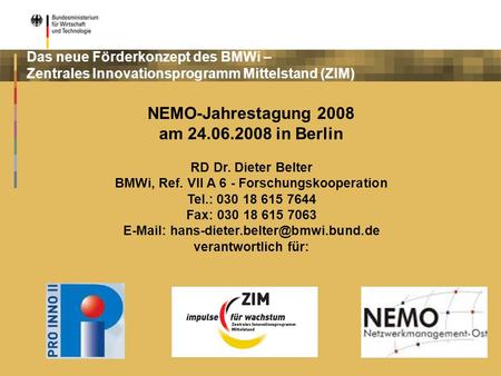 NEMO-Jahrestagung 2008 am in Berlin