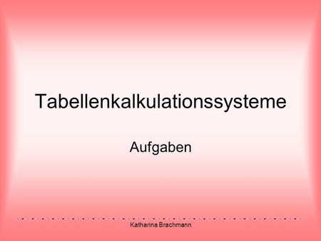 Tabellenkalkulationssysteme