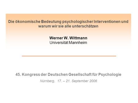 45. Kongress der Deutschen Gesellschaft für Psychologie