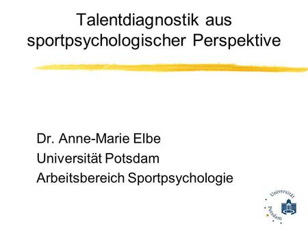 Talentdiagnostik aus sportpsychologischer Perspektive