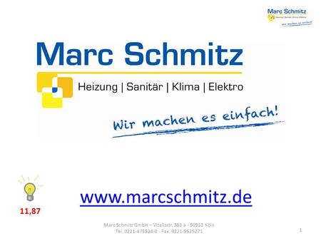 Marc Schmitz GmbH – Vitalisstr. 383 a Köln