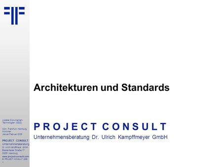 Architekturen und Standards