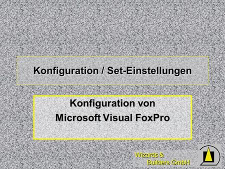 Konfiguration / Set-Einstellungen