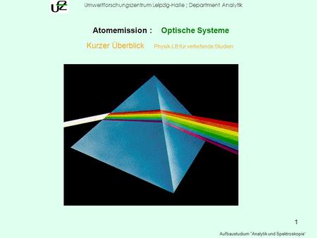 Atomemission : Optische Systeme