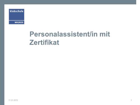 Personalassistent/in mit Zertifikat