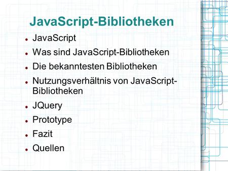 JavaScript-Bibliotheken