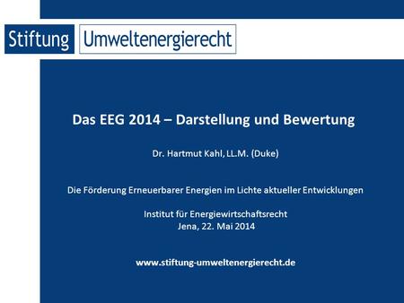 Forschungsstelle Umweltenergierecht