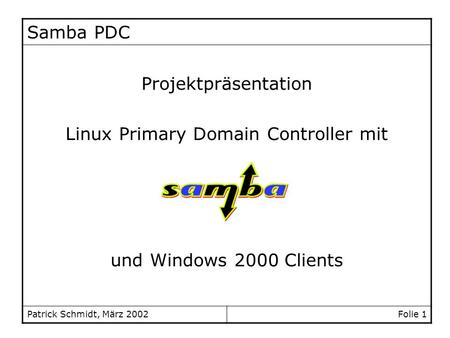 Linux Primary Domain Controller mit