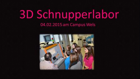3D Schnupperlabor 04.02.2015 am Campus Wels.
