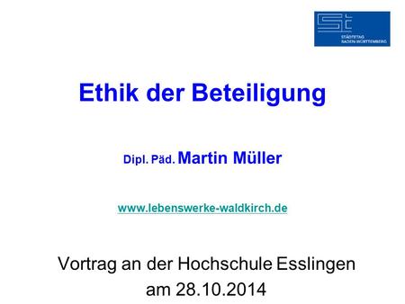 Vortrag an der Hochschule Esslingen am
