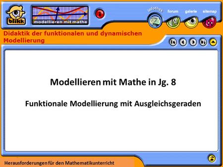 Modellieren mit Mathe in Jg. 8