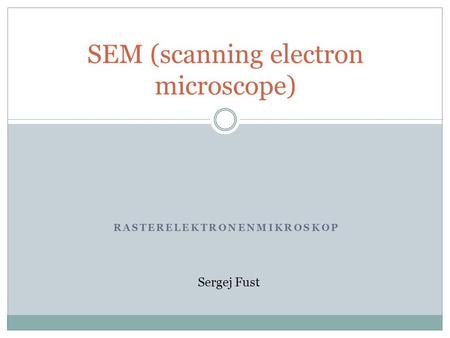 SEM (scanning electron microscope)