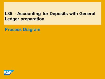 L85 - Accounting for Deposits with General Ledger preparation Process Diagram.