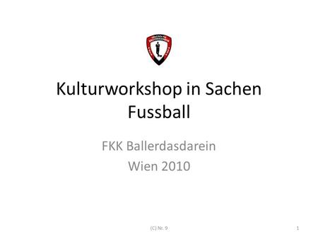 Kulturworkshop in Sachen Fussball