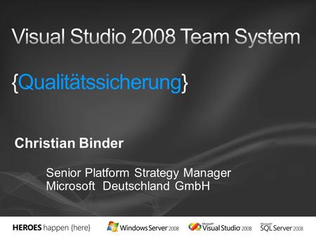 Christian Binder Senior Platform Strategy Manager Microsoft Deutschland GmbH.