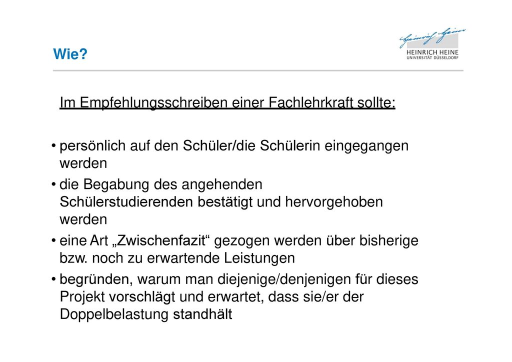 empfehlung schreiben schule