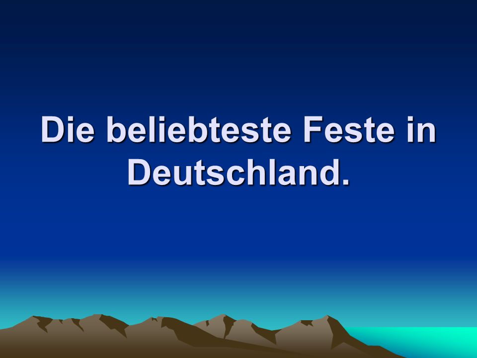 Die bekanntschaft in deutschland