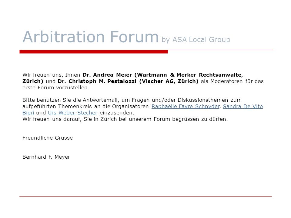 Arbitration Group 21