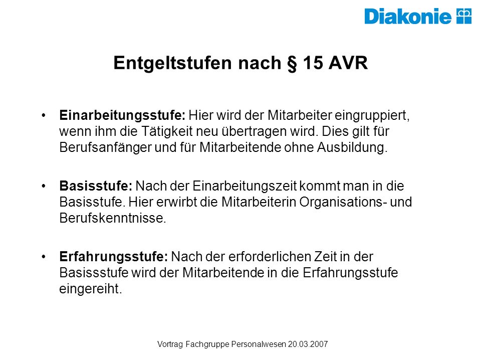 vergütung nach avr dd