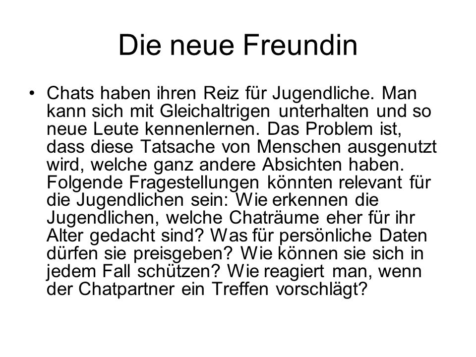 Freundin online kennenlernen
