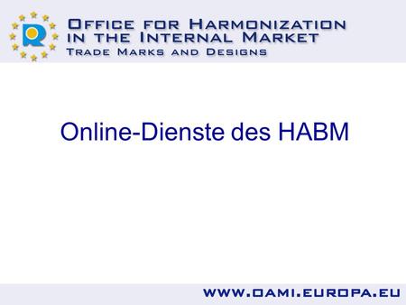 Online-Dienste des HABM