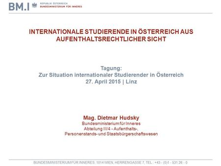 Zur Situation internationaler Studierender in Österreich