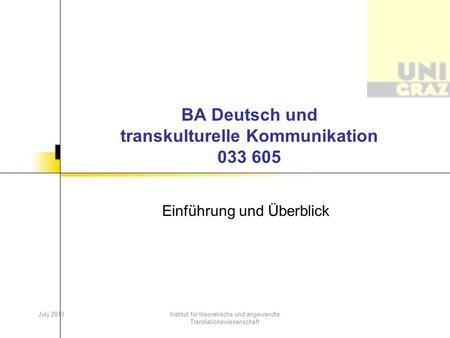BA Deutsch und transkulturelle Kommunikation