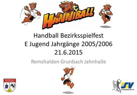 Handball Bezirksspielfest E Jugend Jahrgänge 2005/