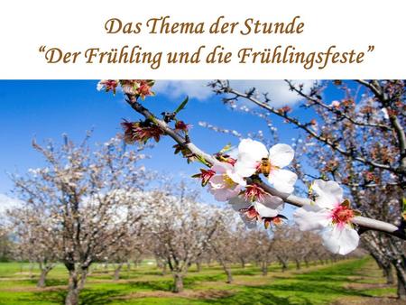 “Der Frühling und die Frühlingsfeste”