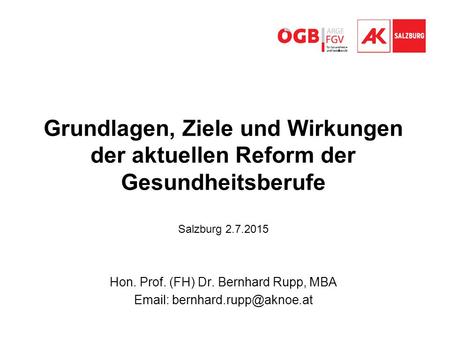 Hon. Prof. (FH) Dr. Bernhard Rupp, MBA