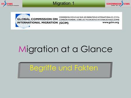 Migration at a Glance Begriffe und Fakten.