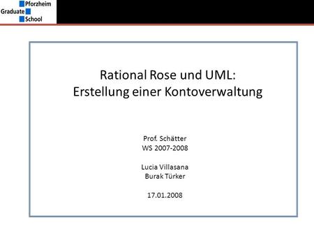 Rational Rose und UML: Erstellung einer Kontoverwaltung