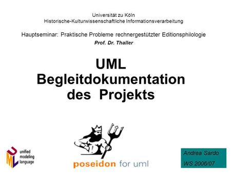 UML Begleitdokumentation des Projekts