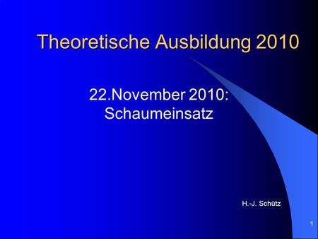 Theoretische Ausbildung 2010