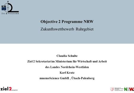 Objective 2 Programme NRW