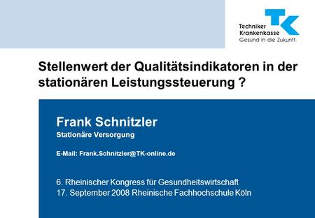 Frank Schnitzler Stationäre Versorgung 