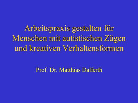 Prof. Dr. Matthias Dalferth