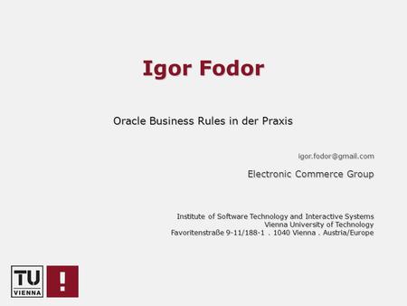 Oracle Business Rules in der Praxis