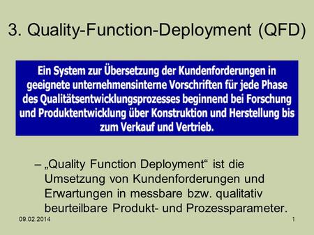 3. Quality-Function-Deployment (QFD)