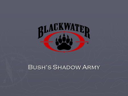 Bush‘s Shadow Army.
