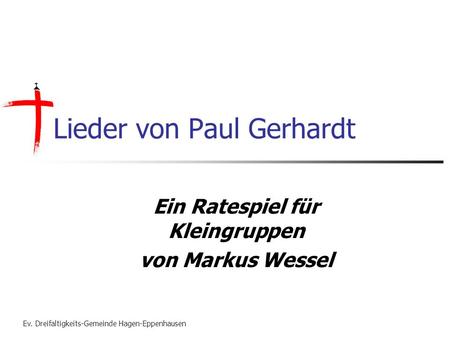 Lieder von Paul Gerhardt