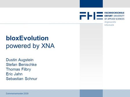 bloxEvolution powered by XNA
