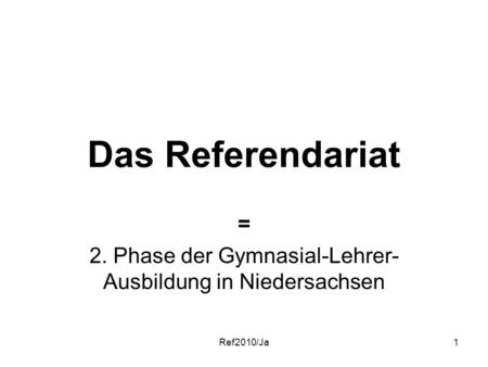 = 2. Phase der Gymnasial-Lehrer-Ausbildung in Niedersachsen
